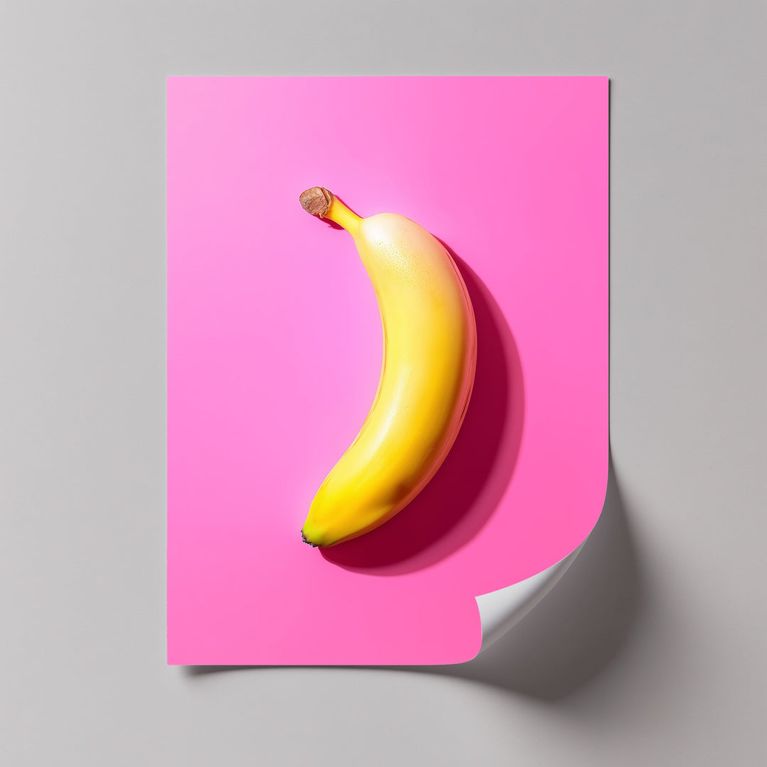 Pop Banana – Bold Yellow Fruit on Pink Canvas Print
