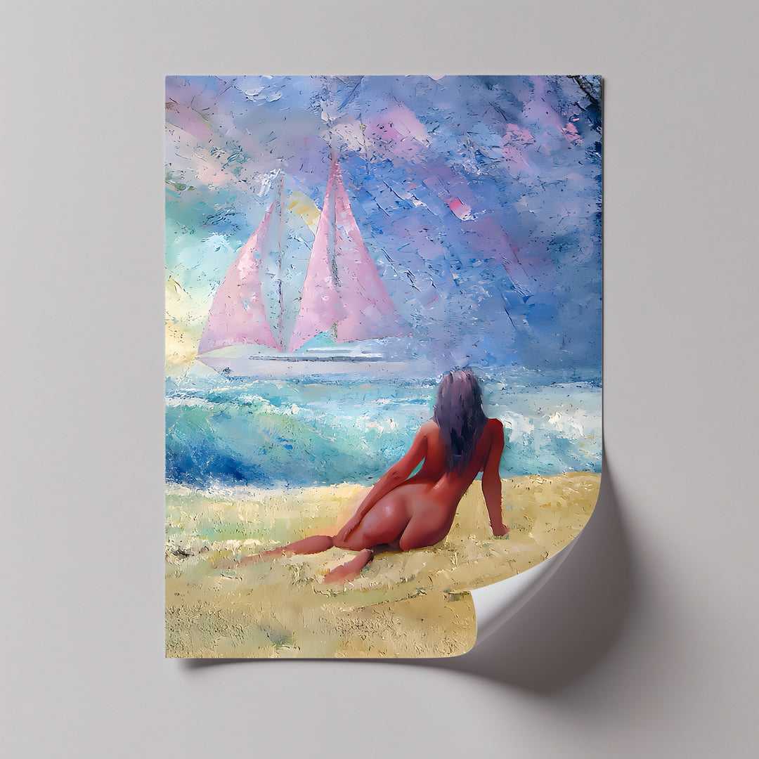 Serenity by the Shore – Erotic Canvas Print