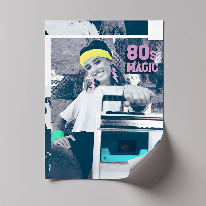 80s Magic – Retro Pop Art Woman with Boombox Canvas Print