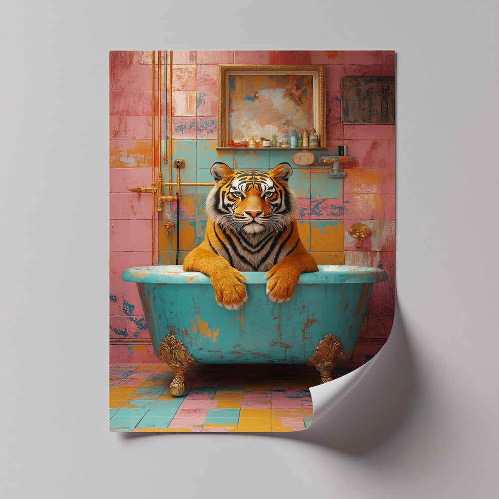 Brighten up your space with this vibrant animal canvas art, combining playful surrealism and saturated color to deliver unforgettable visual impact for trendy American homes.

