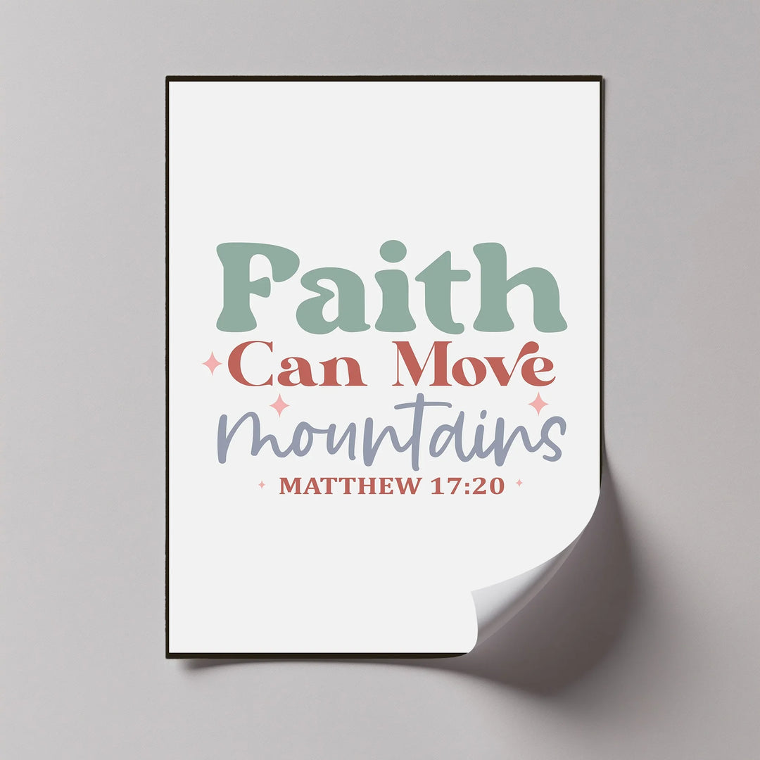 Faith Can Move Mountains – Matthew 17:20 Pastel Canvas Print - MyPhotoStation