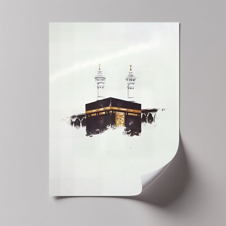Sacred Minimalism – Kaaba in Makkah Canvas Print