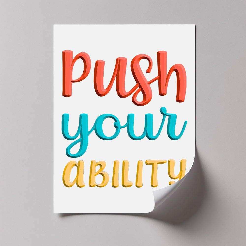 Bright Colorful Typography Canvas Print for Inspiration

