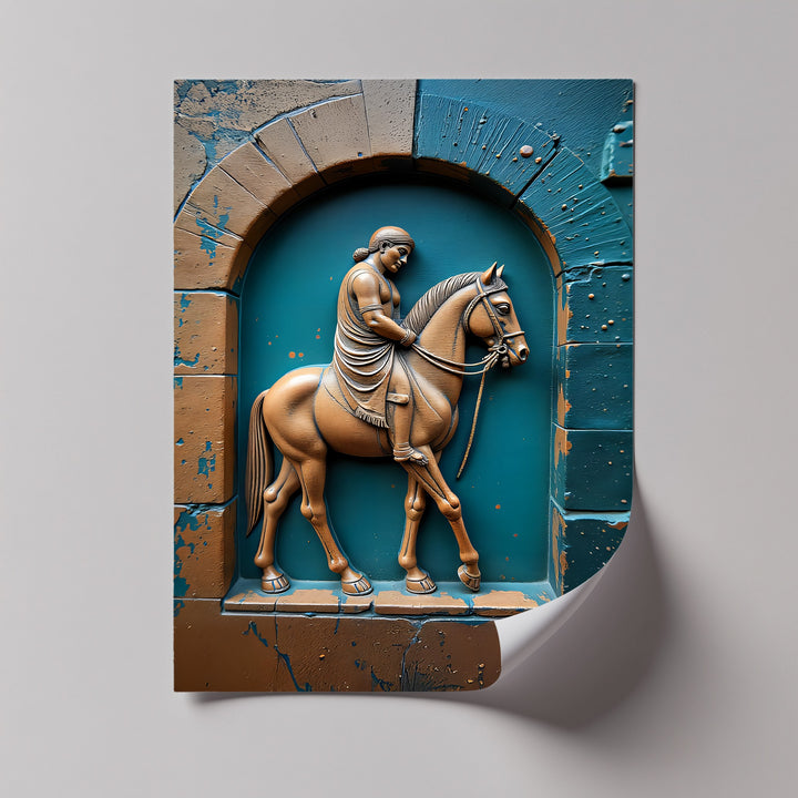 Equestrian Legacy – Ancient Relief Canvas Print