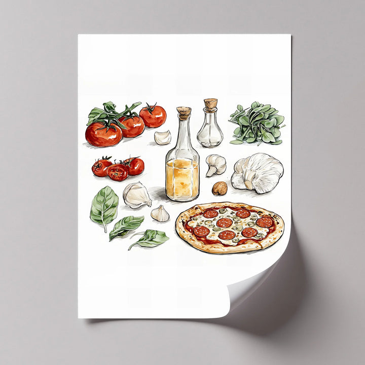 Italian Pizza Ingredients – Kitchen Canvas Print - MyPhotoStation