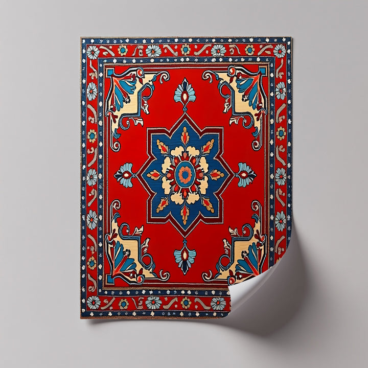 Royal Blossom Embrace – Persian Canvas Print