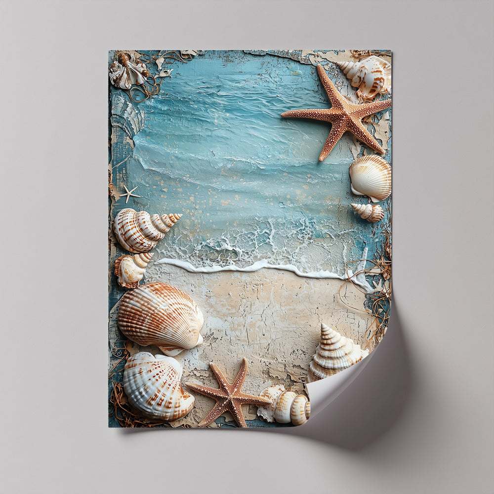 Bring the shore indoors with this striking photo canvas design.

