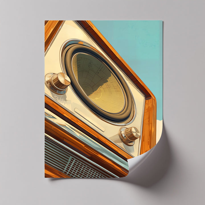 Golden Frequencies – Retro Radio Dial Canvas Print