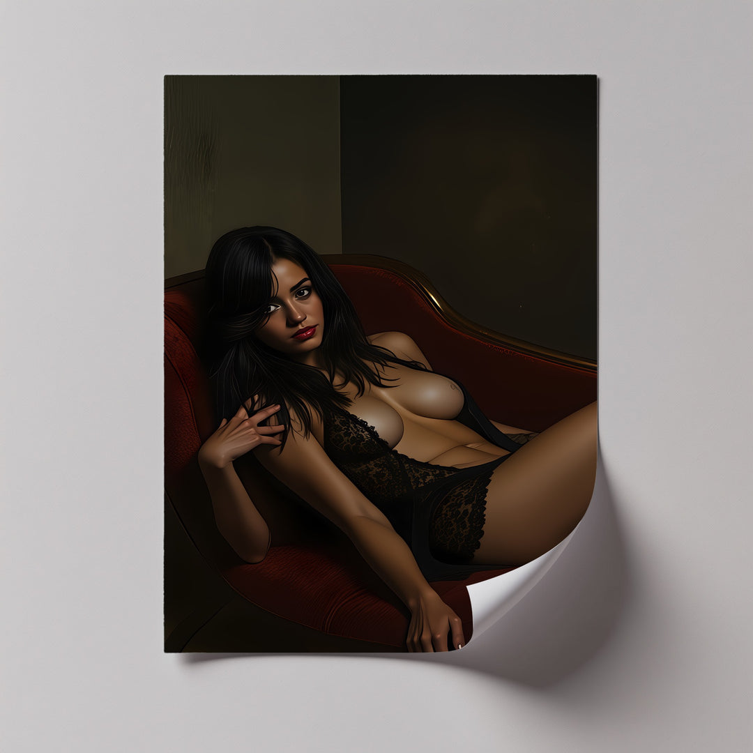 Crimson Desire – Erotic Canvas Print