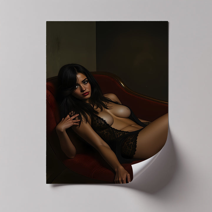 Crimson Desire – Erotic Canvas Print
