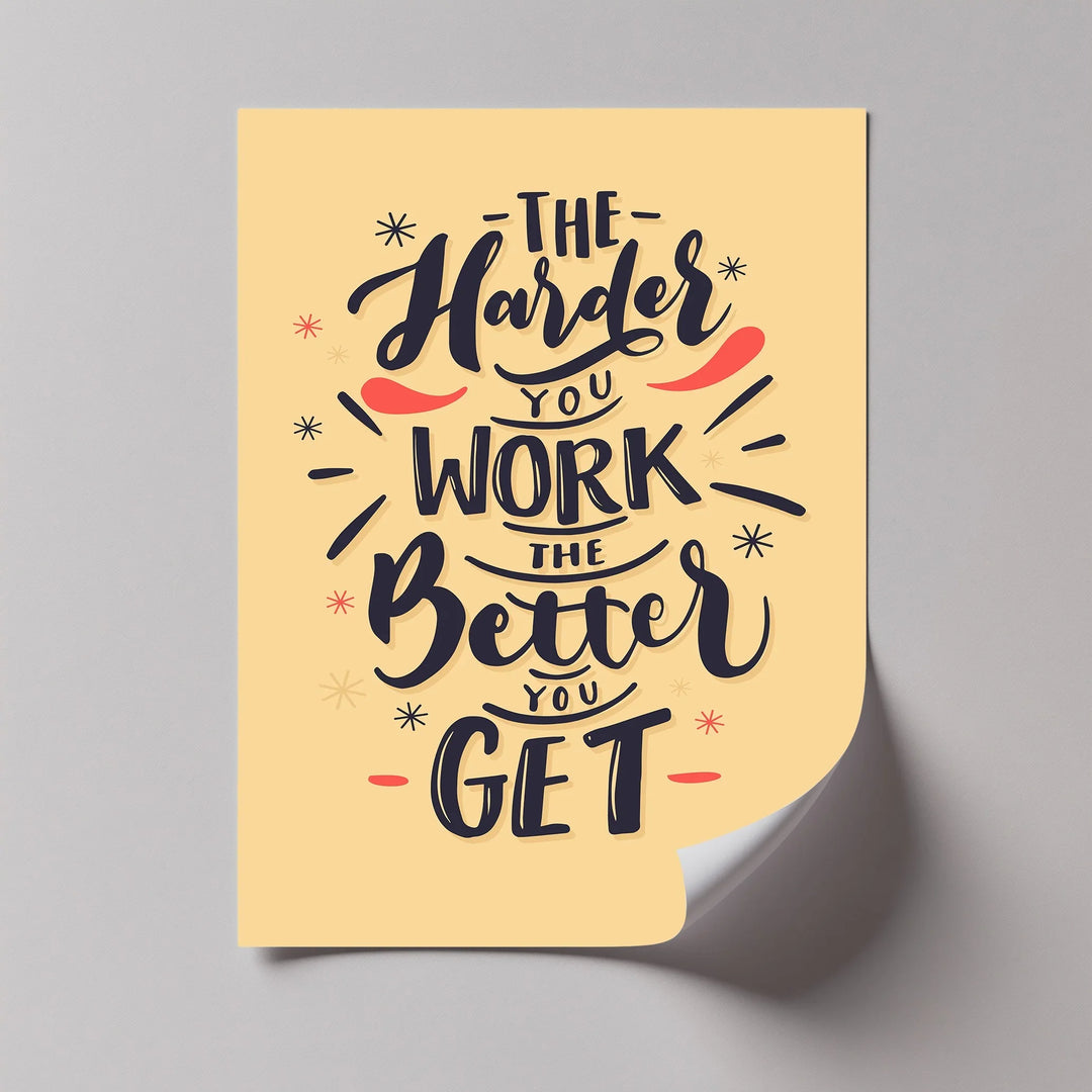 Work Hard, Get Better - Inspiraltional Canvas Print