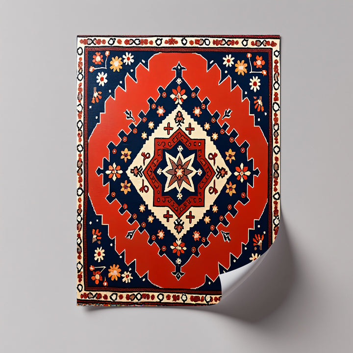 Radiant Star Blossom – Persian Canvas Print