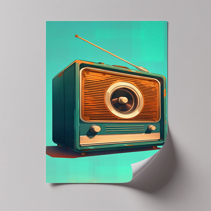 Signal Revival – Vintage Radio Abstract Canvas Print