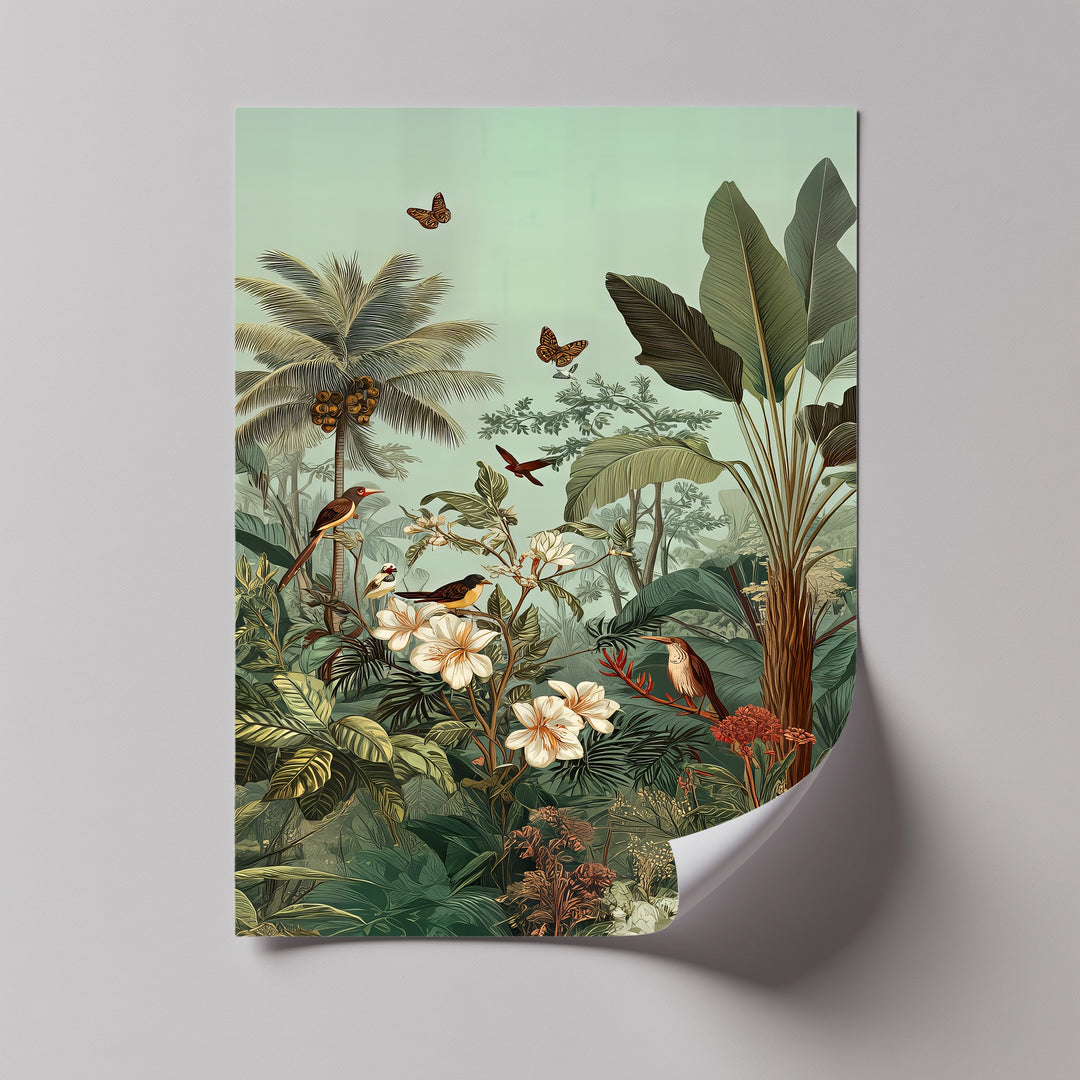 Tropical Symphony – Exotic Birds and Jungle Canvas Wall Art | Framed Art