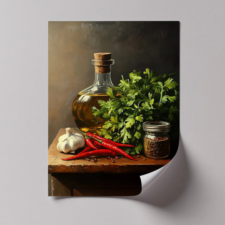 Spice & Herb Still Life – Rustic Kitchen Canvas Print - MyPhotoStation