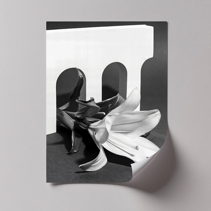 A bold fusion of nature and geometry, this canvas print adds a unique abstract touch.

