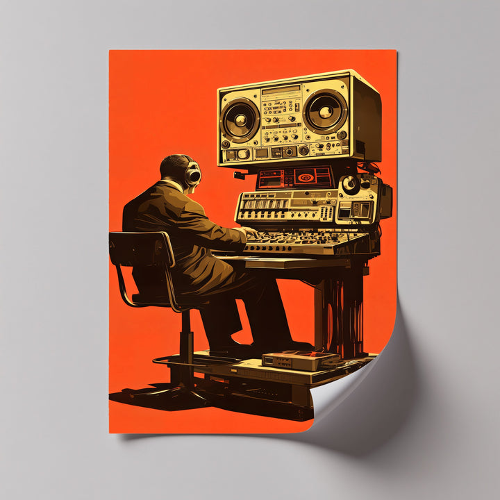 Analog Overload – Retro Audio Control Canvas Print