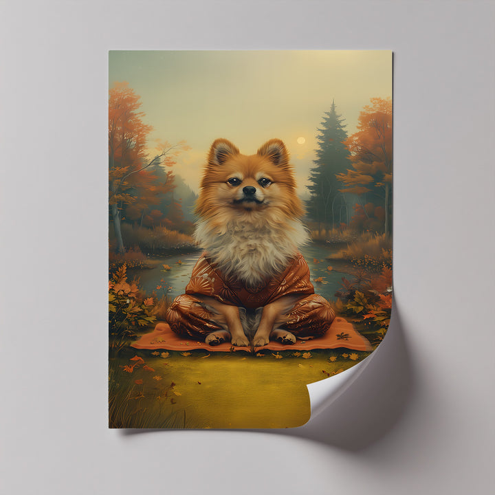 Zen Fox Pup – Autumn Forest Portrait Puppies Canvas Print