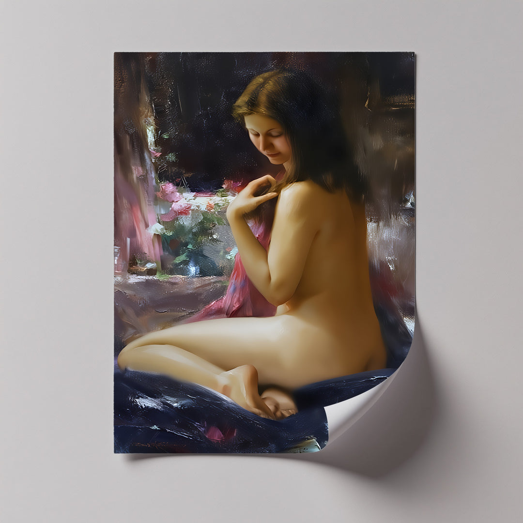 Soft Radiance – Nude Woman Canvas Wall Art | Artwork Canvas