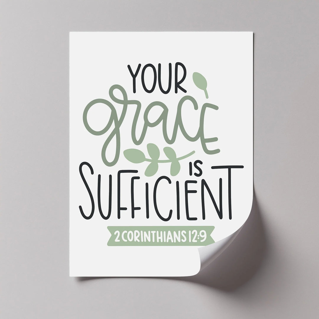 Your Grace Is Sufficient – 2 Corinthians 12:9 Canvas Print - MyPhotoStation