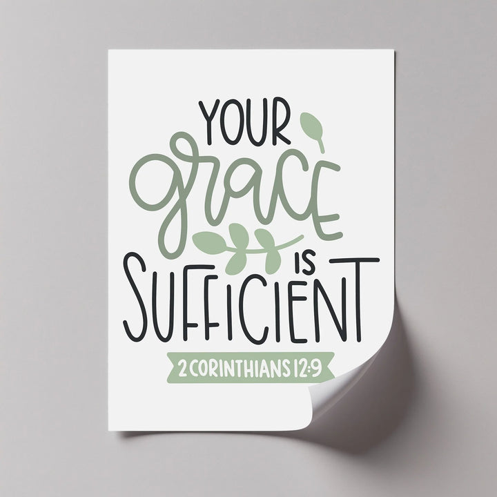 Your Grace Is Sufficient – 2 Corinthians 12:9 Canvas Print - MyPhotoStation