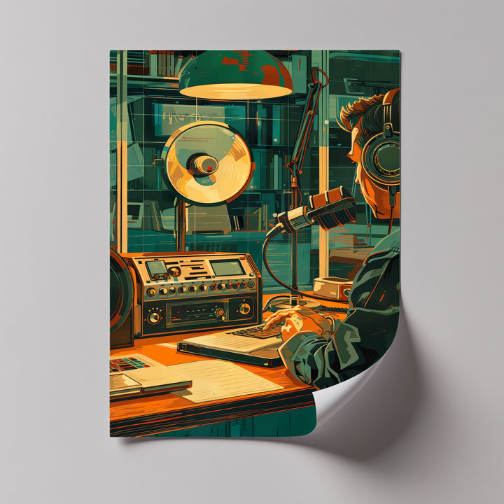 Broadcast Flow – Modern DJ Studio Canvas Print