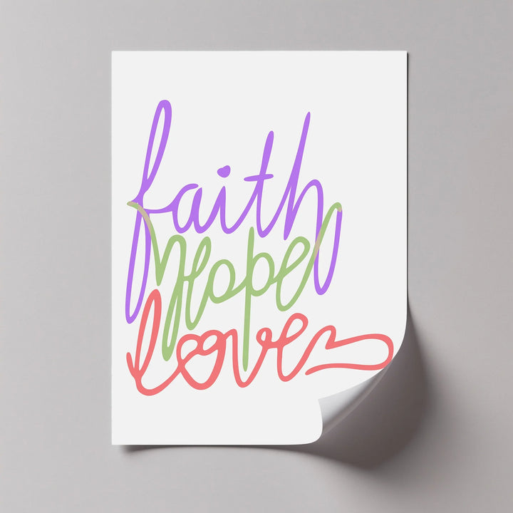 Colorful faith hope love scripture canvas

