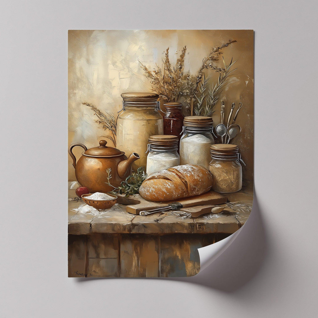 Farmhouse Pantry Delight – Rustic Kitchen Canvas Print - MyPhotoStation