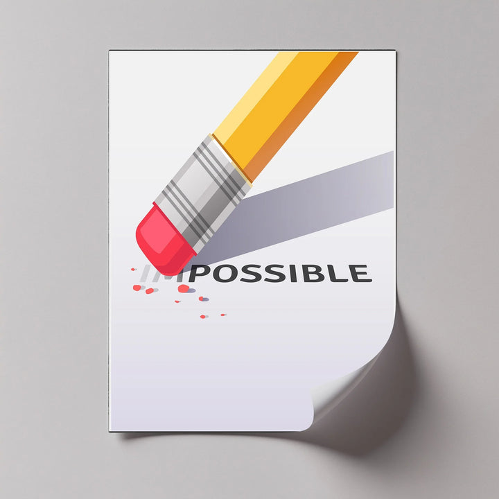Erase the Impossible - Inspiraltional Canvas Print