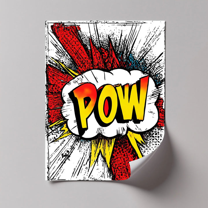 POW Text Graphic – Comic Canvas Art

