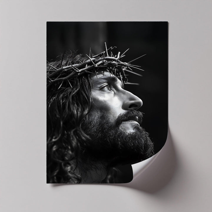Honor the ultimate act of redemption with this solemn, detailed canvas painting.

