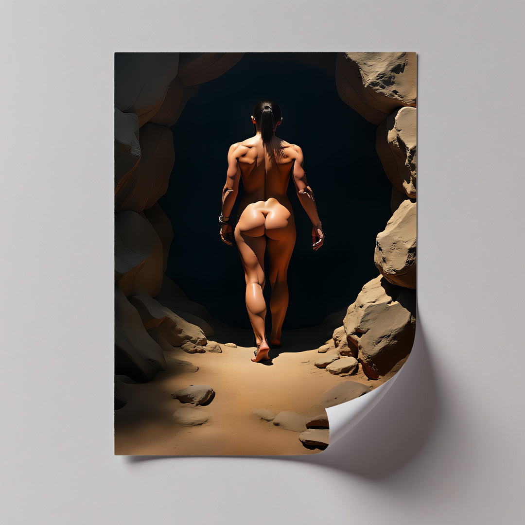 Into the Unknown – Desert Nude Canvas Wall Art | Living Room Art