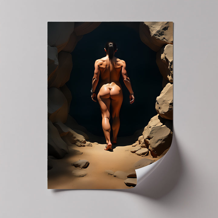 Into the Unknown – Desert Nude Canvas Wall Art | Living Room Art