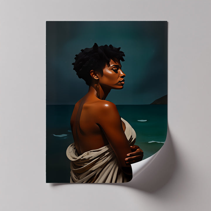 Ocean Gaze Woman - Sexy Canvas Wall Art | Biggest Canvas