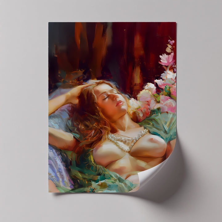 Dreaming in Bloom – Erotic Canvas Print