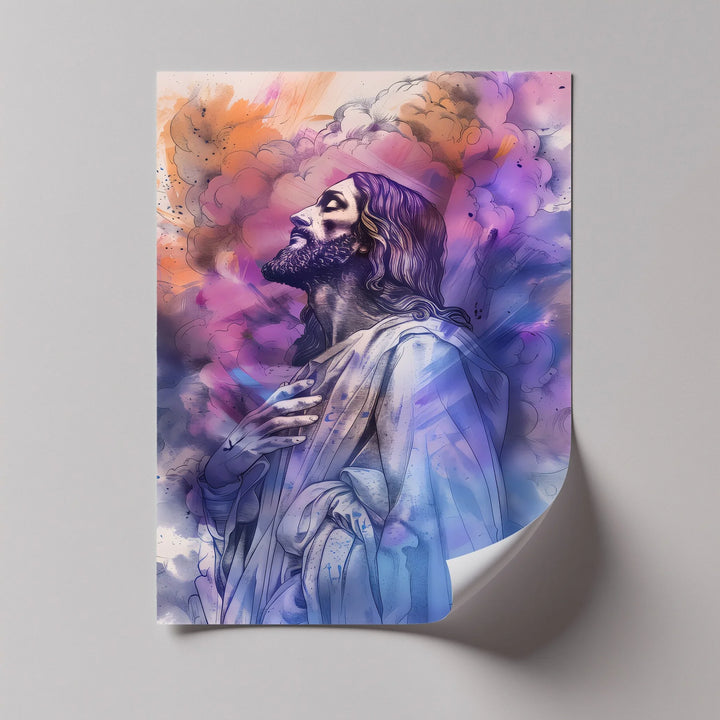 Jesus Looking to the Heavens – Jesus Canvas Print