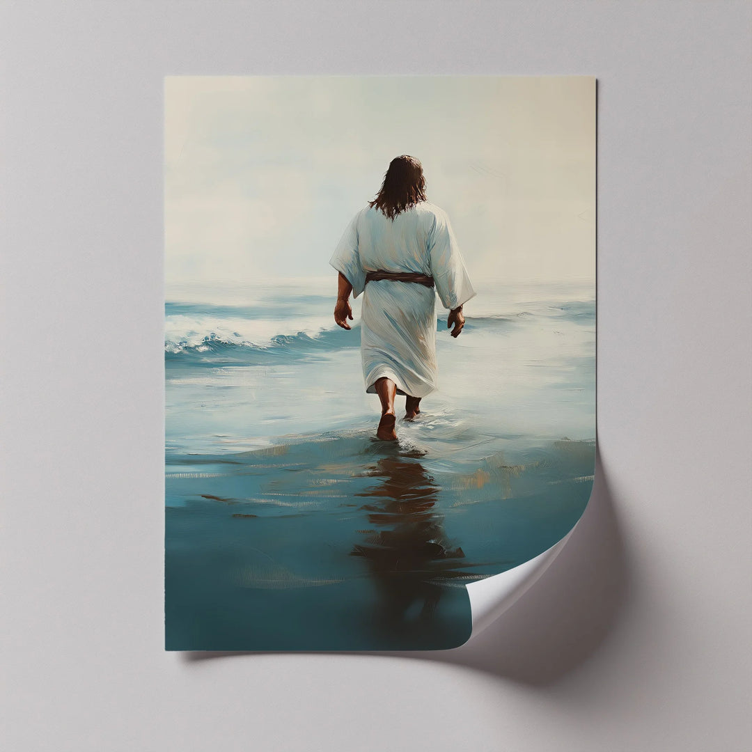 With each step upon the waves, this photo canvas brings peace and reflection to your space.

