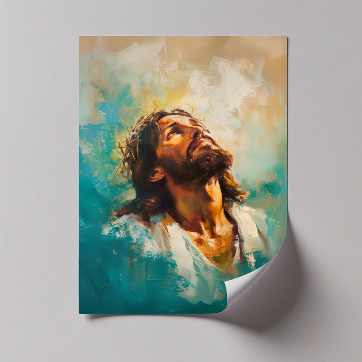 Savior’s Gaze – Crown of Thorns Portrait Canvas Print