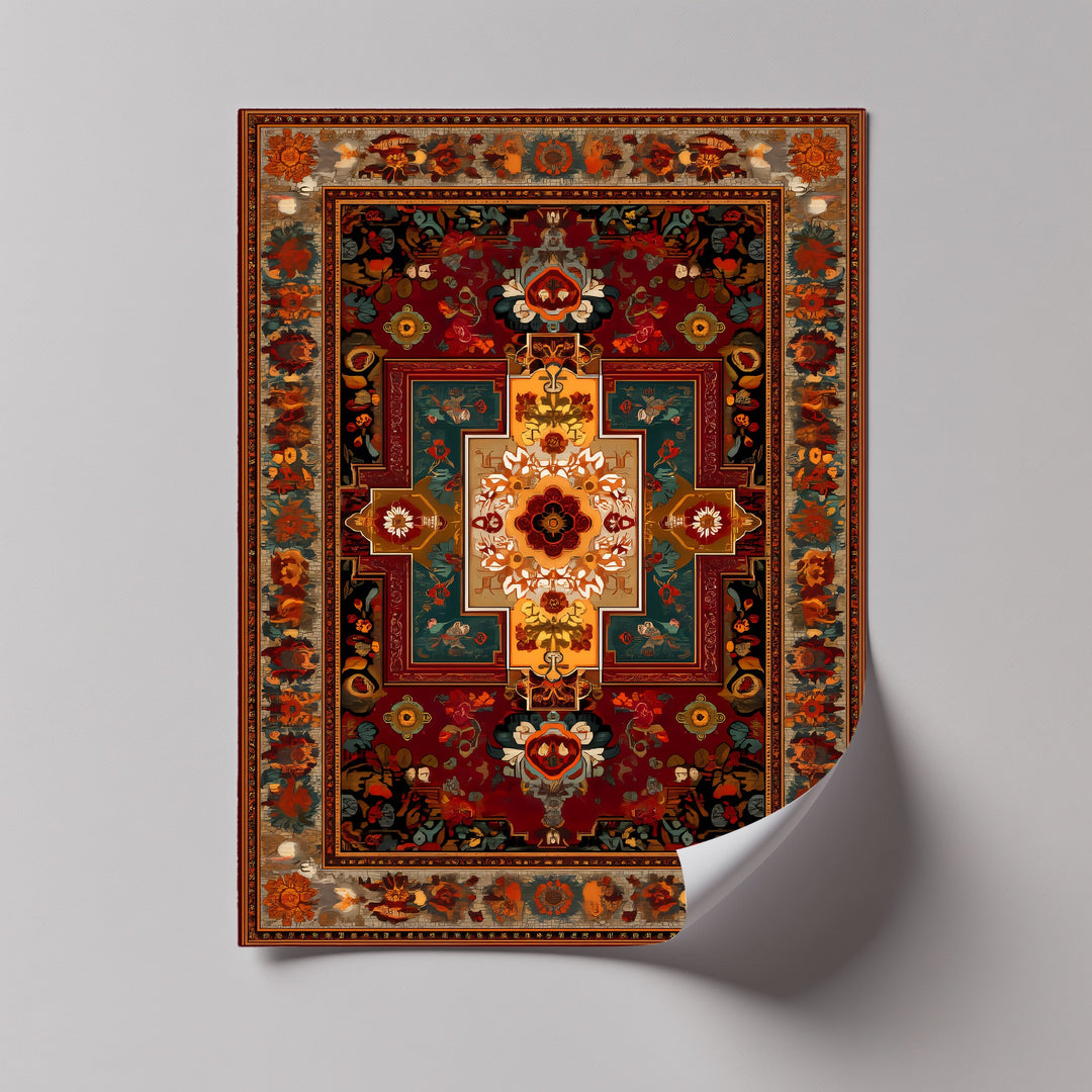 Imperial Bloom – Persian Rug Canvas Print