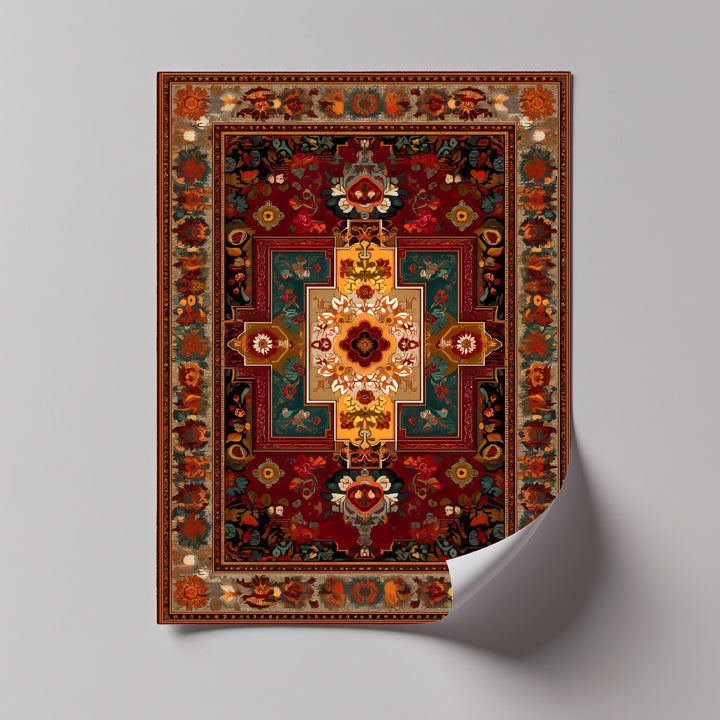 Imperial Bloom – Persian Rug Canvas Print