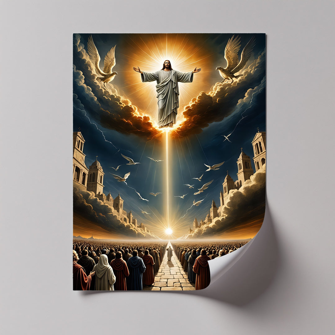 The Ascension of Christ – Radiant Biblical Canvas Wall Art