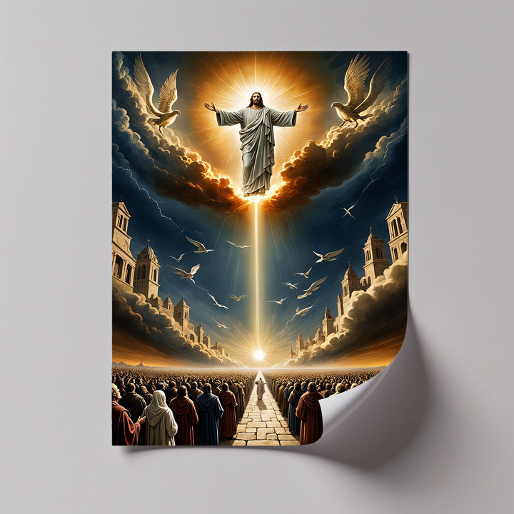 The Ascension of Christ – Radiant Biblical Canvas Wall Art