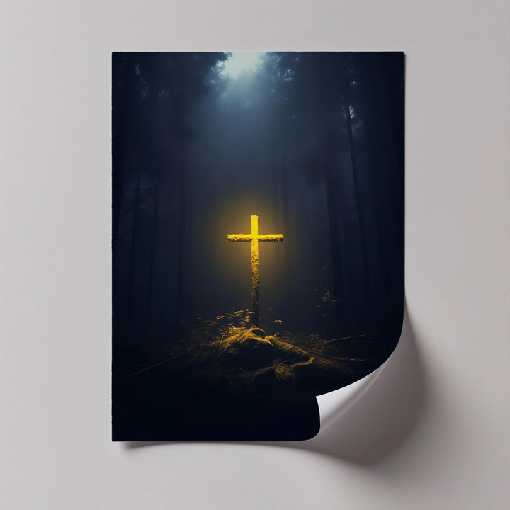 This minimalist yet emotional custom canvas print delivers a bold statement of spiritual light in darkness.

