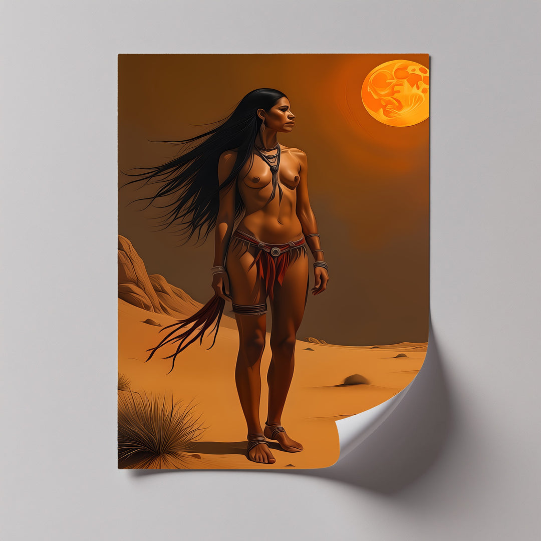 Desert Moon Spirit – Erotic Canvas Wall Art | Large Canvas