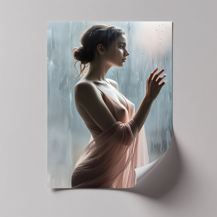 Rain-Kissed Elegance – Erotic Canvas Print