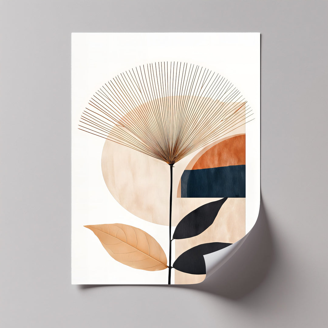 Geometric Botanical Abstract Canvas Wall Art | Colorful Art