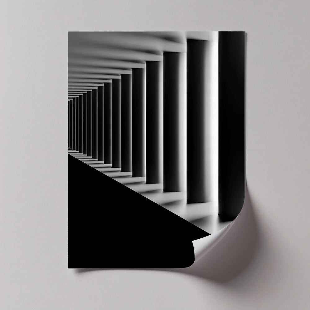 Perfect for contemporary spaces, this dramatic canvas print showcases linear perspective.

