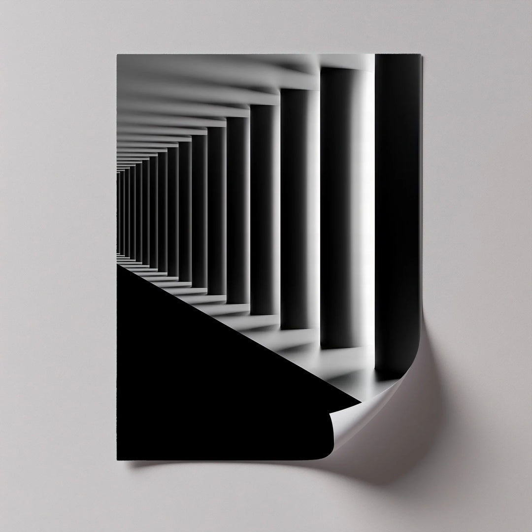 Perfect for contemporary spaces, this dramatic canvas print showcases linear perspective.

