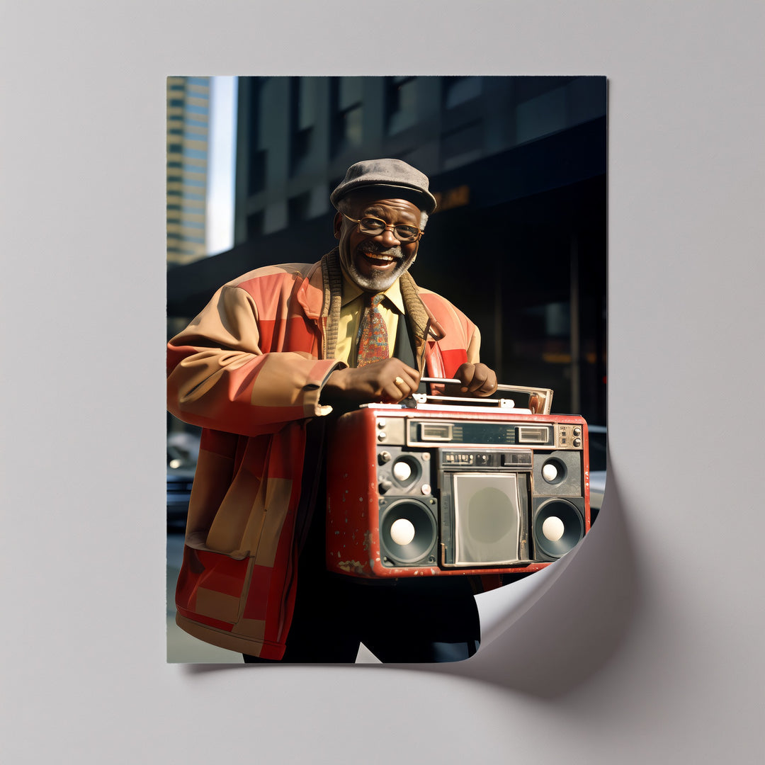 BoomBox Legend – Urban Retro Street Art Canvas Print