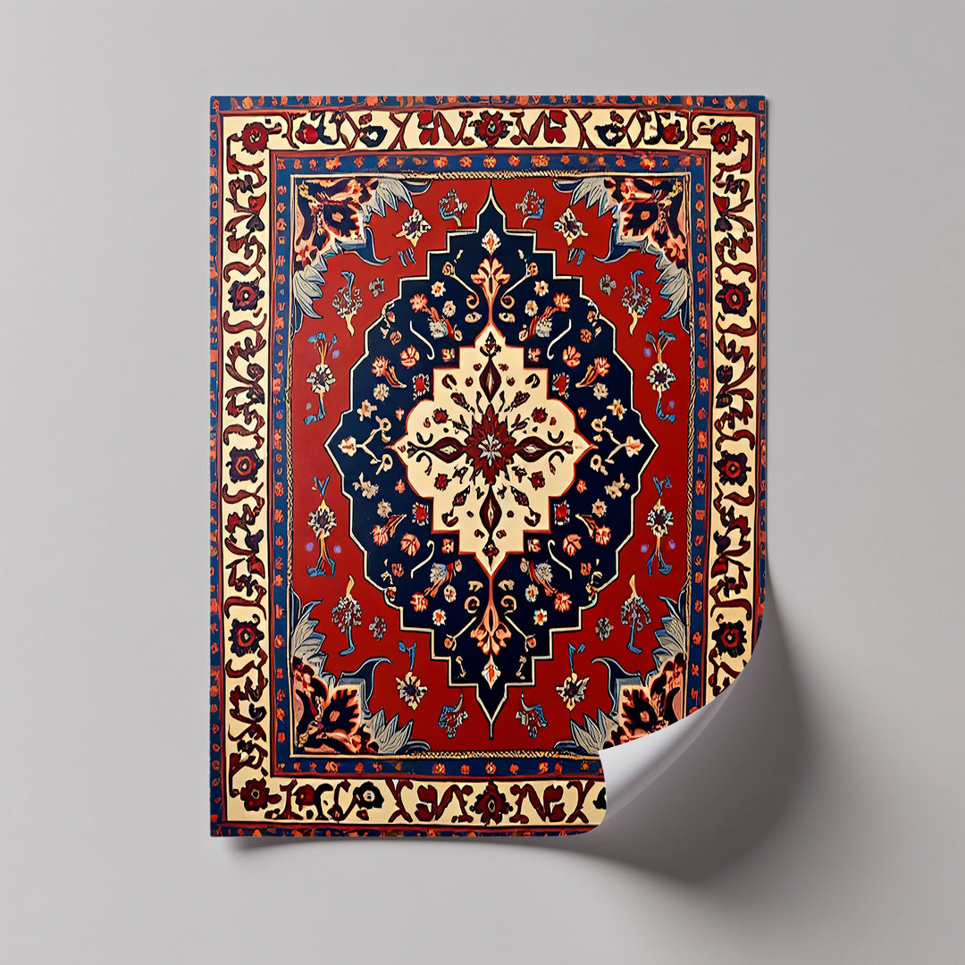 Midnight Garden Medallion – Persian Canvas Print